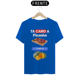 Nome do produtoCamiseta T-Shirt Quality Unissex / Ta Caro a Picanha compra Abóbora