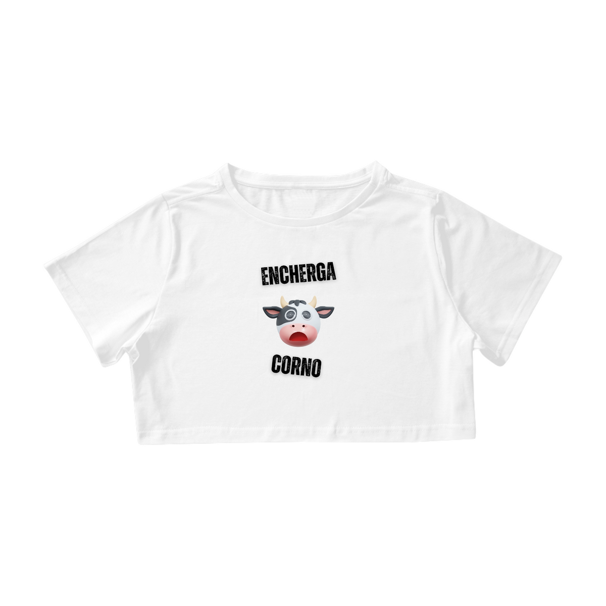 Nome do produto: Camisa Cropped / Encherga Corno