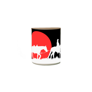 Nome do produtoCaneca Mágica Cowgirl e os Cavalos