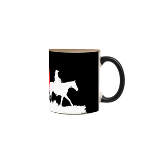 Nome do produtoCaneca Mágica Cowgirl e os Cavalos