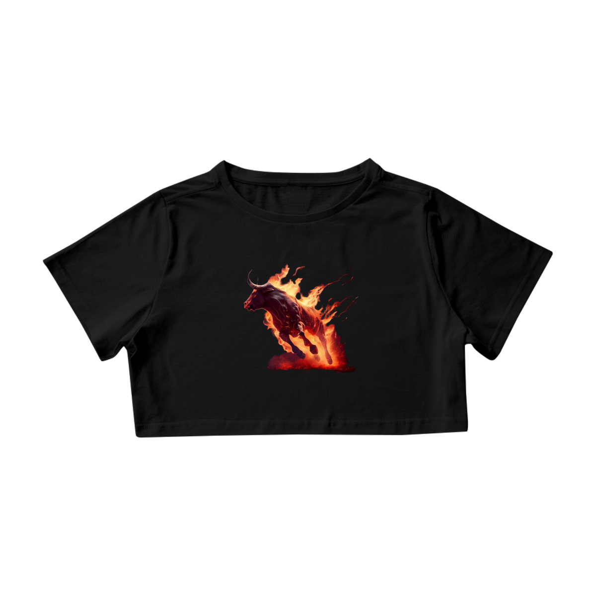 Nome do produto: Camisa Cropped / Touro Fire