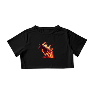 Camisa Cropped / Touro Fire