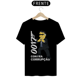 Camiseta T-Shirt Quality Unissex / 0017 Contra a Corrupção Bolsonaro Simpsons