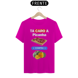 Nome do produtoCamiseta T-Shirt Quality Unissex / Ta Caro a Picanha compra Abóbora