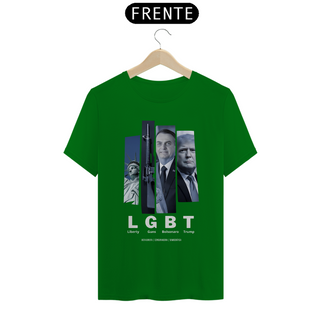 Nome do produtoCamiseta T-Shirt Quality Unissex / LGBT Liberty Guns Bolsonaro Trump