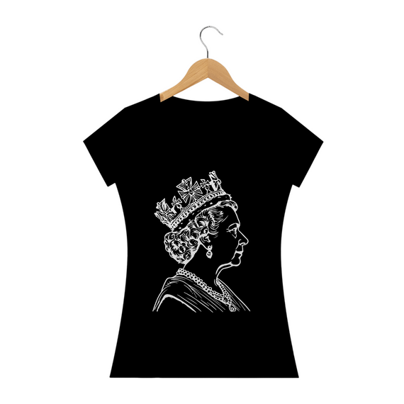 Camiseta - Rainha Elizabeth - Faixa branca