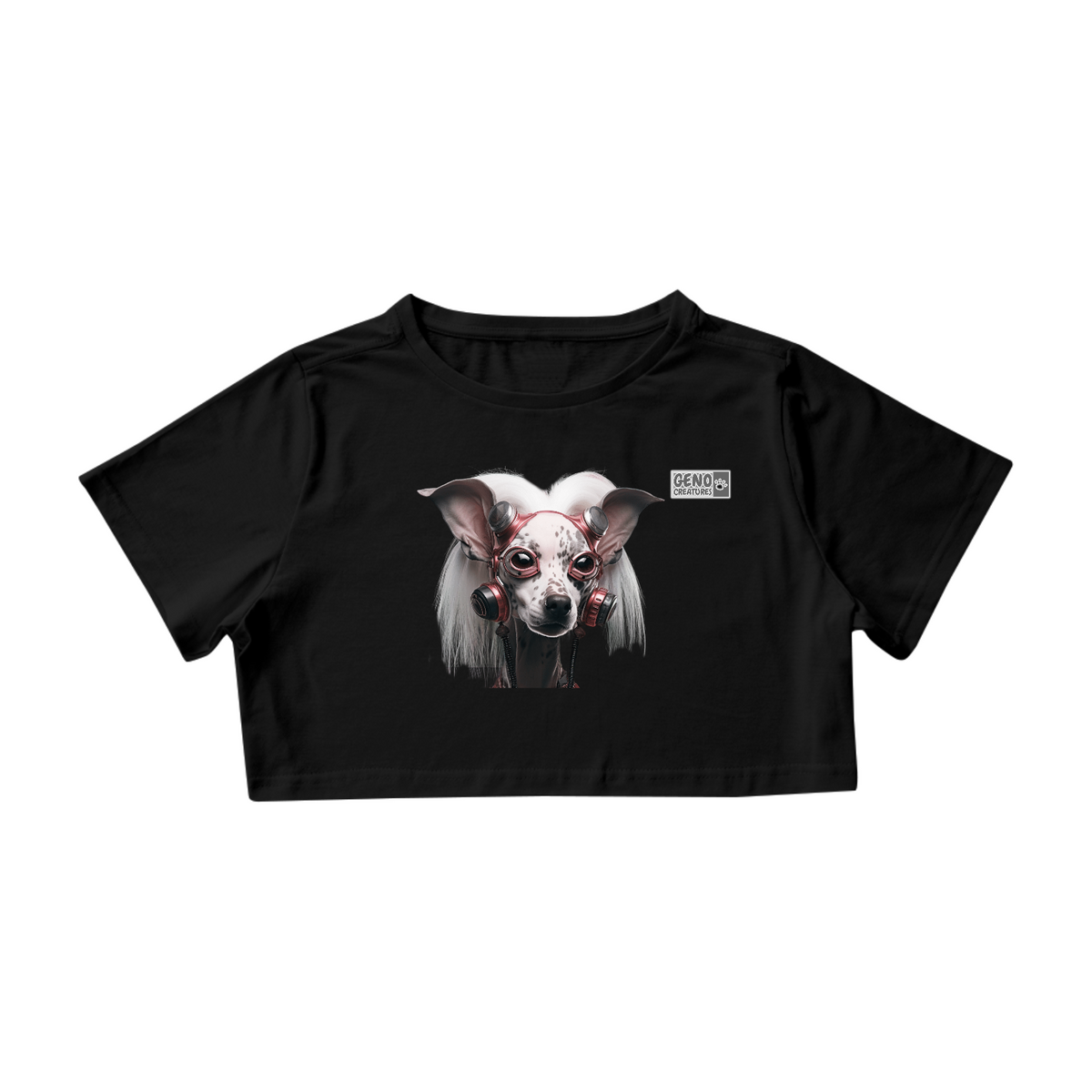 Nome do produto: Camisa Cropped Cachorro Crested