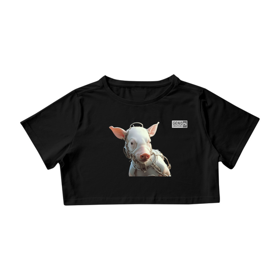 Camisa Cropped - Pig