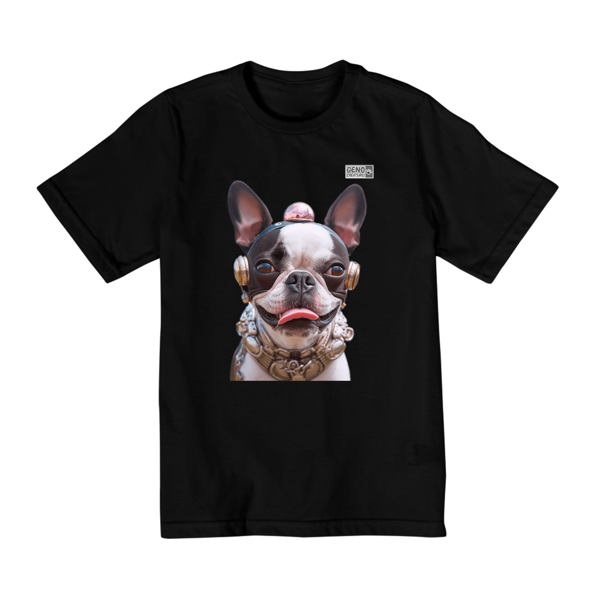 Nome do produto: Camisa Infantil (10 a 14) - Boston Terrier