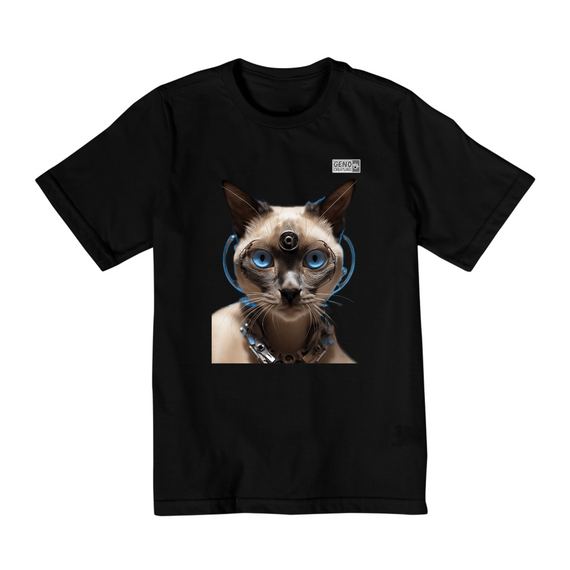 Camisa Quality Infantil (2 a 8) - Gato Siamese