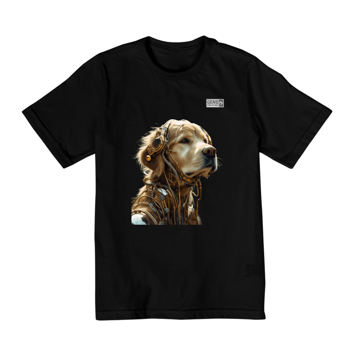 Nome do produto: Camisa Quality Infantil (2 a 8) - Cachorro Golden Retriever