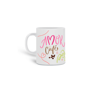 Nome do produtoCaneca Amor, café e pet - Dia dos Namorados