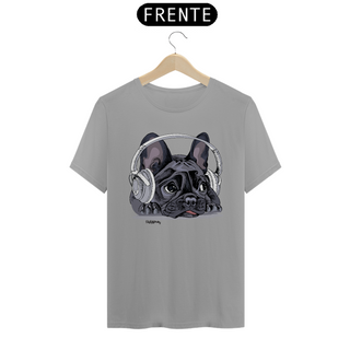 Nome do produtoCamiseta Bulldog Francês Ouvindo Música