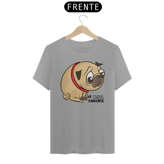 Camiseta Pug Status Carente