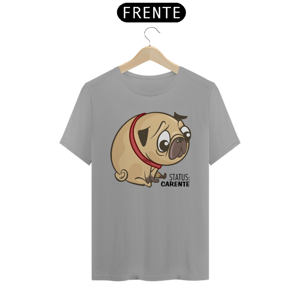 Nome do produto: Camiseta Pug Status Carente