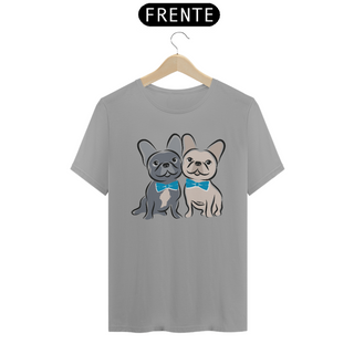 Camiseta Bulldog Francês Casal de Gravatinha