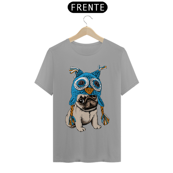 Camiseta Cachorro Pug Coruja