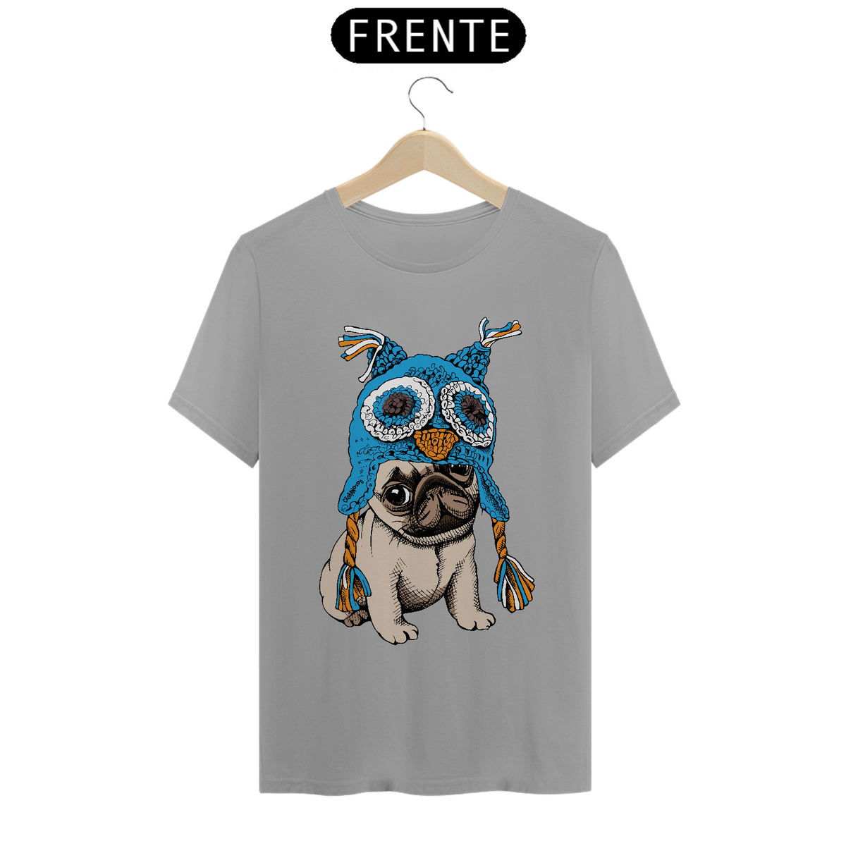 Nome do produto: Camiseta Cachorro Pug Coruja