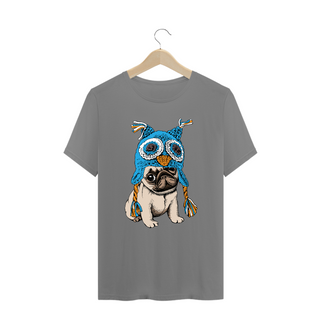 Nome do produtoCamiseta Plus Size Cachorro Pug Coruja