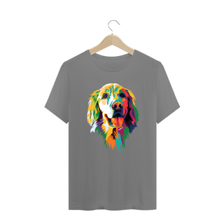 Nome do produtoCamiseta Plus Size Golden Retriever Ilustração Cores