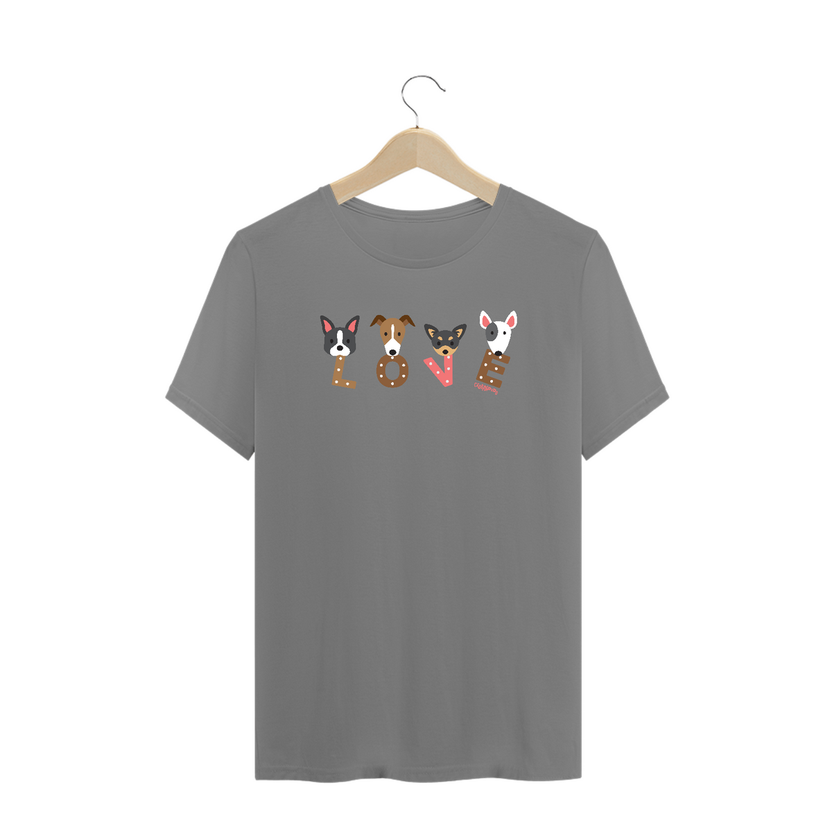 Nome do produto: Camiseta Plus Size Cachorro Love