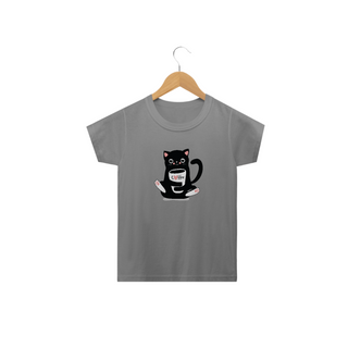 Nome do produtoCamiseta Infantil Gato Preto Café