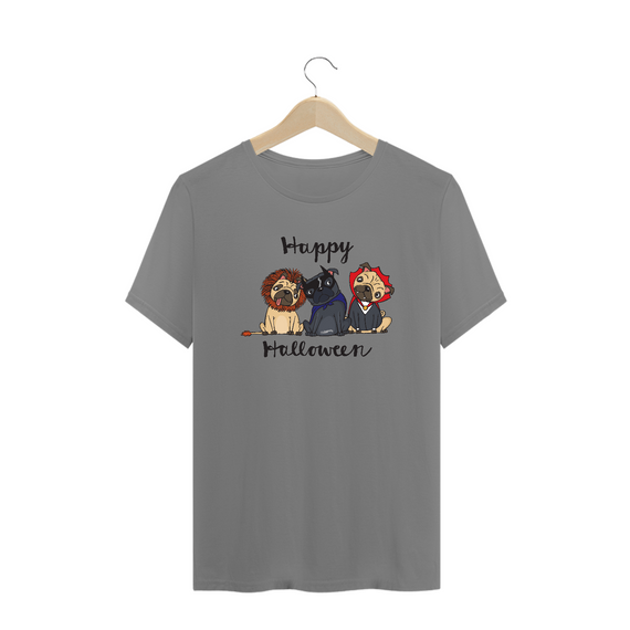 Camiseta Plus Size Cachorro Happy Halloween