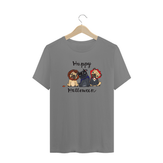 Camiseta Plus Size Cachorro Happy Halloween