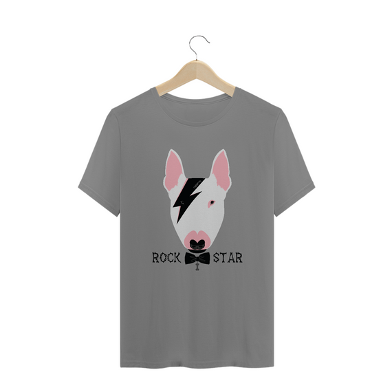 Camiseta Plus Size Bull Terrier Rock Star