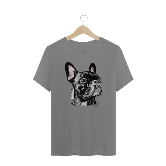 Camiseta Plus Size Bulldog Francês Pintura Digital