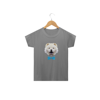 Nome do produtoCamiseta Infantil Chow Chow Creme de Gravatinha