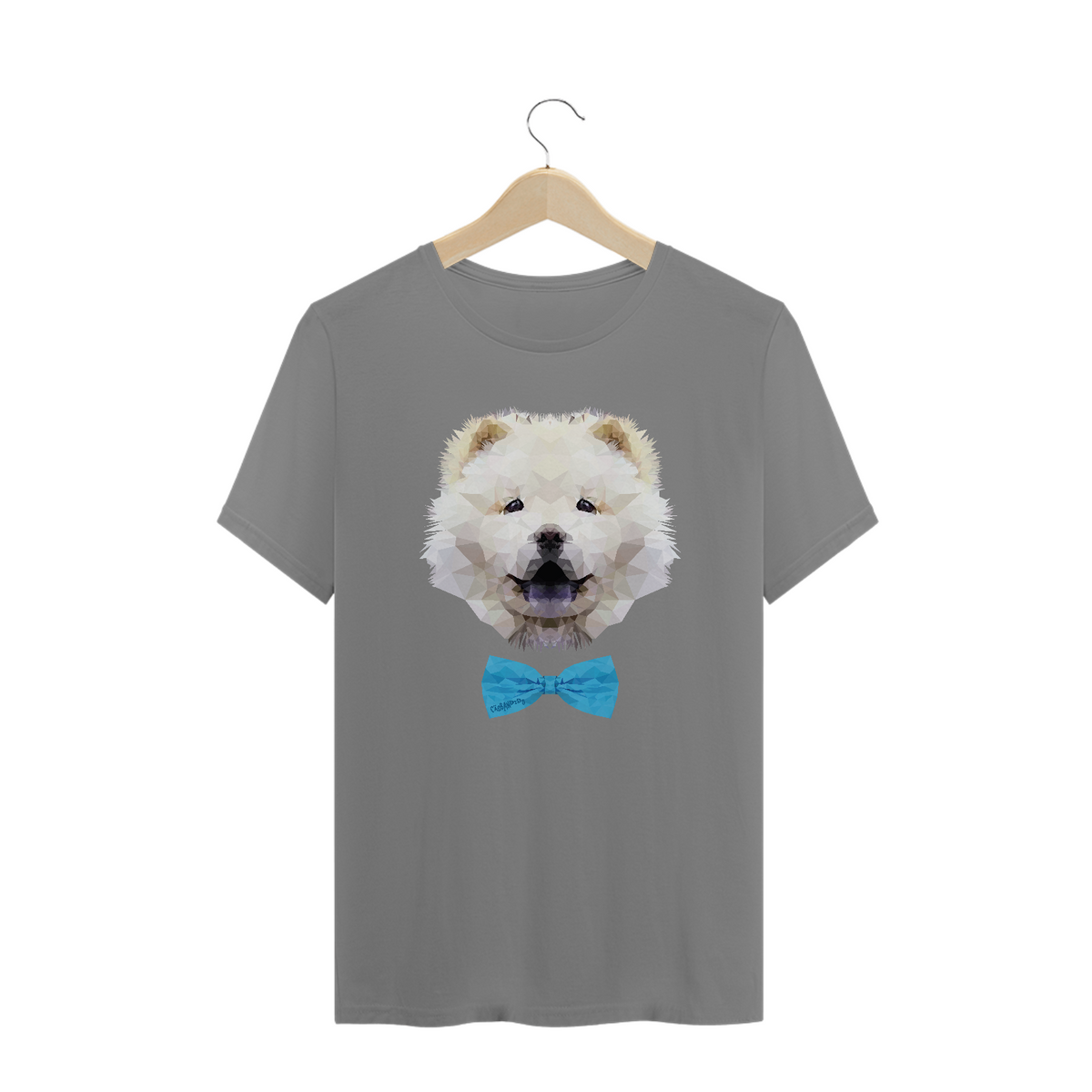 Nome do produto: Camiseta Plus Size Chow Chow Creme de Gravatinha