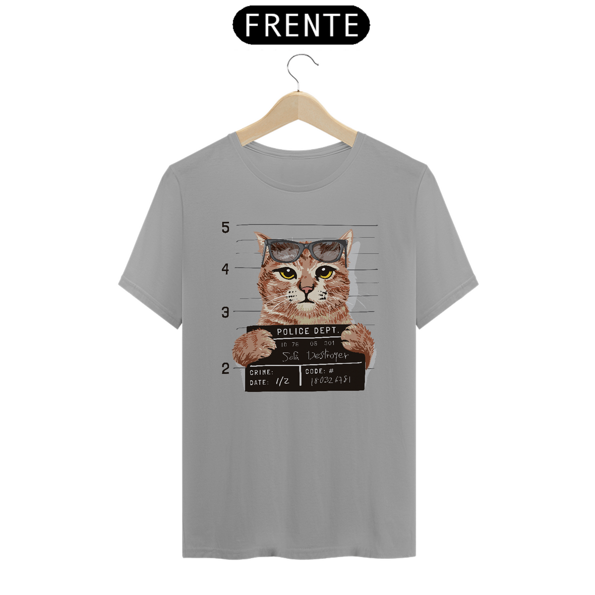 Nome do produto: Camiseta Gato Bandido