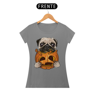 Nome do produtoBaby Look Pug Comendo uma Abóbora