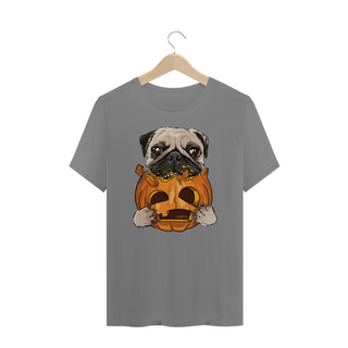 Nome do produtoCamiseta Plus Size Pug Comendo uma Abóbora