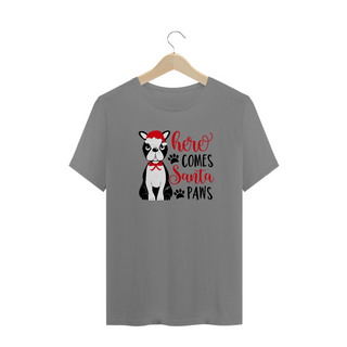 Nome do produtoCamiseta Plus Size Natal - Here Comes Santa Paws