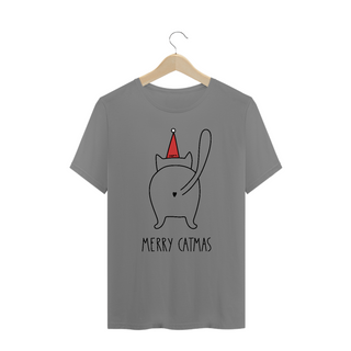 Nome do produtoCamiseta Plus Size Gato Natal - Merry Catmas