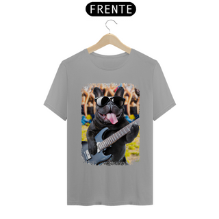 Nome do produtoCamiseta Bulldog Francês Tocando Guitarra