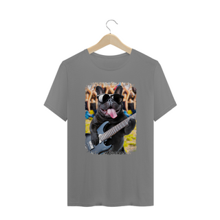 Nome do produtoCamiseta Plus Size Bulldog Francês Tocando Guitarra