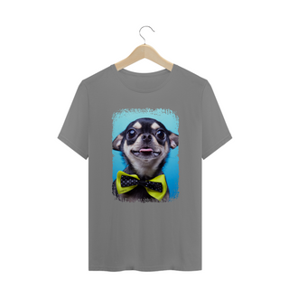 Nome do produtoCamiseta Plus Size Chihuahua Preto de Gravatinha