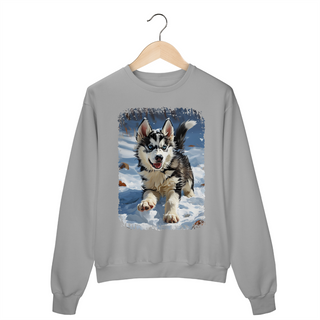 Nome do produtoMoletom Blusão Husky Siberiano Correndo na Neve