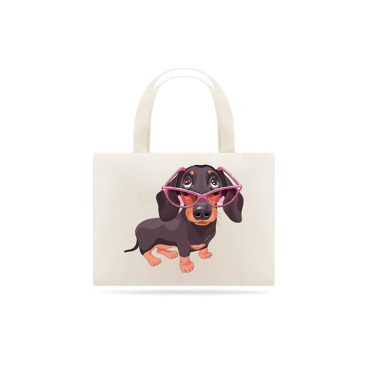 Nome do produto: Ecobag Dachshund de Óculos