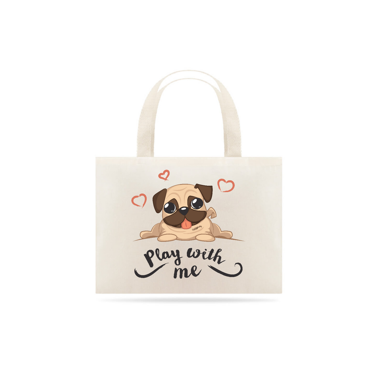 Nome do produto: Ecobag Pug Play With Me