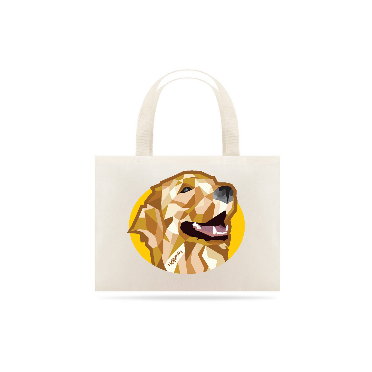 Nome do produto: Ecobag Golden Retriever Mosaico Guth Dog