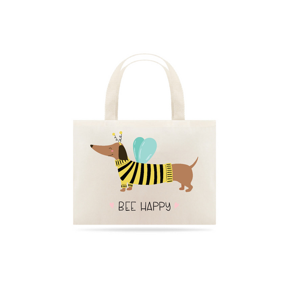 Ecobag Dachshund Bee Happy