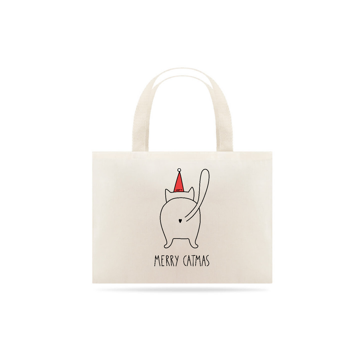 Nome do produto: Ecobag Gato Natal - Merry Catmas