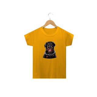 Nome do produtoCamiseta Infantil Rottweiler com Cara de Bravo