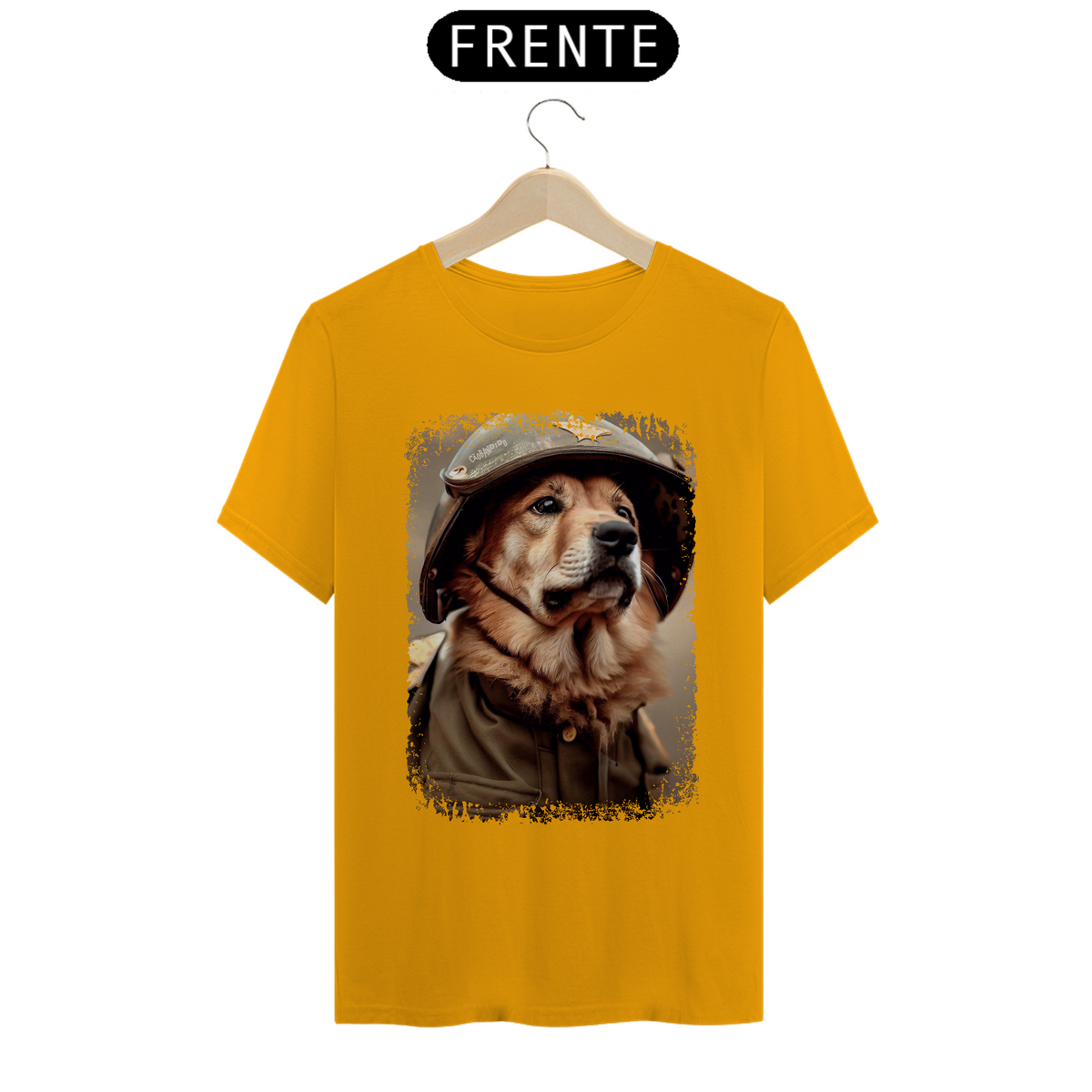 Nome do produto: Camiseta Cachorro Militar