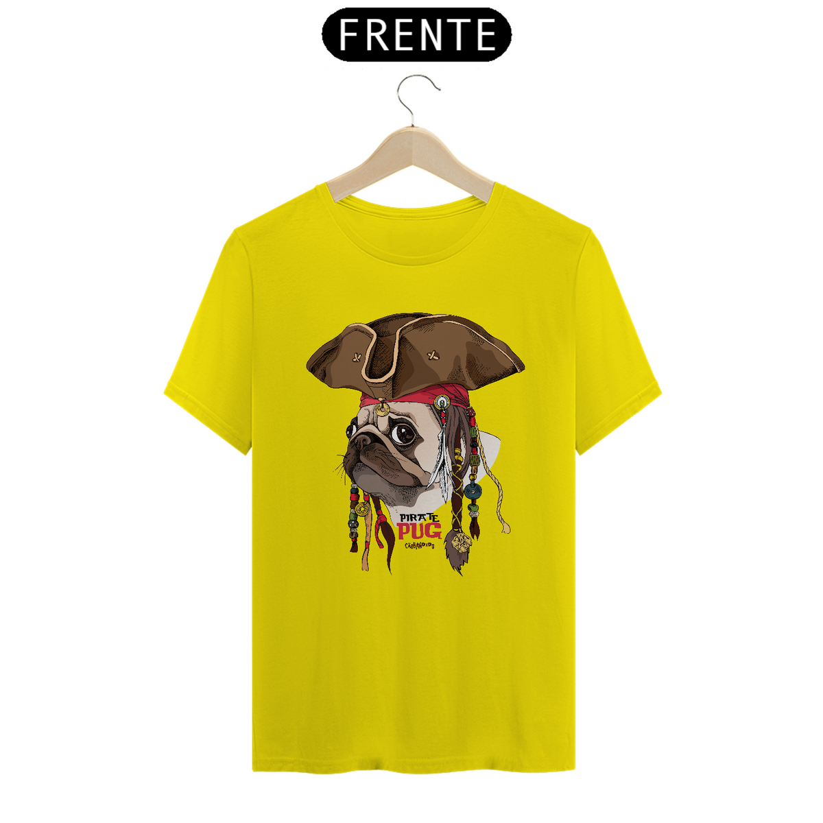 Nome do produto: Camiseta Pug Pirata