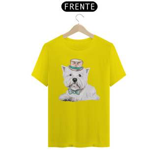 Nome do produtoCamiseta West Terrier de Gravata e Chapéu